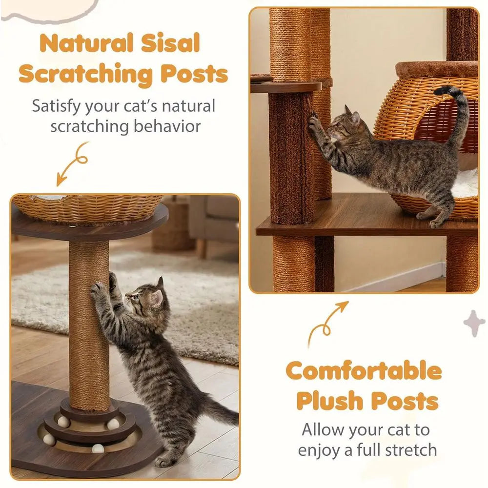 The Architectural Rattan Feline Tower