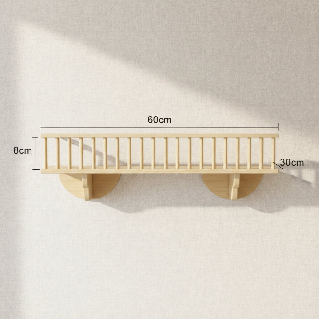 Wooden Cat House Climbing Shelf Wall Mounted Kitten Villa Floating Shelves for Sleeping and Resting Pet Wall Furniture