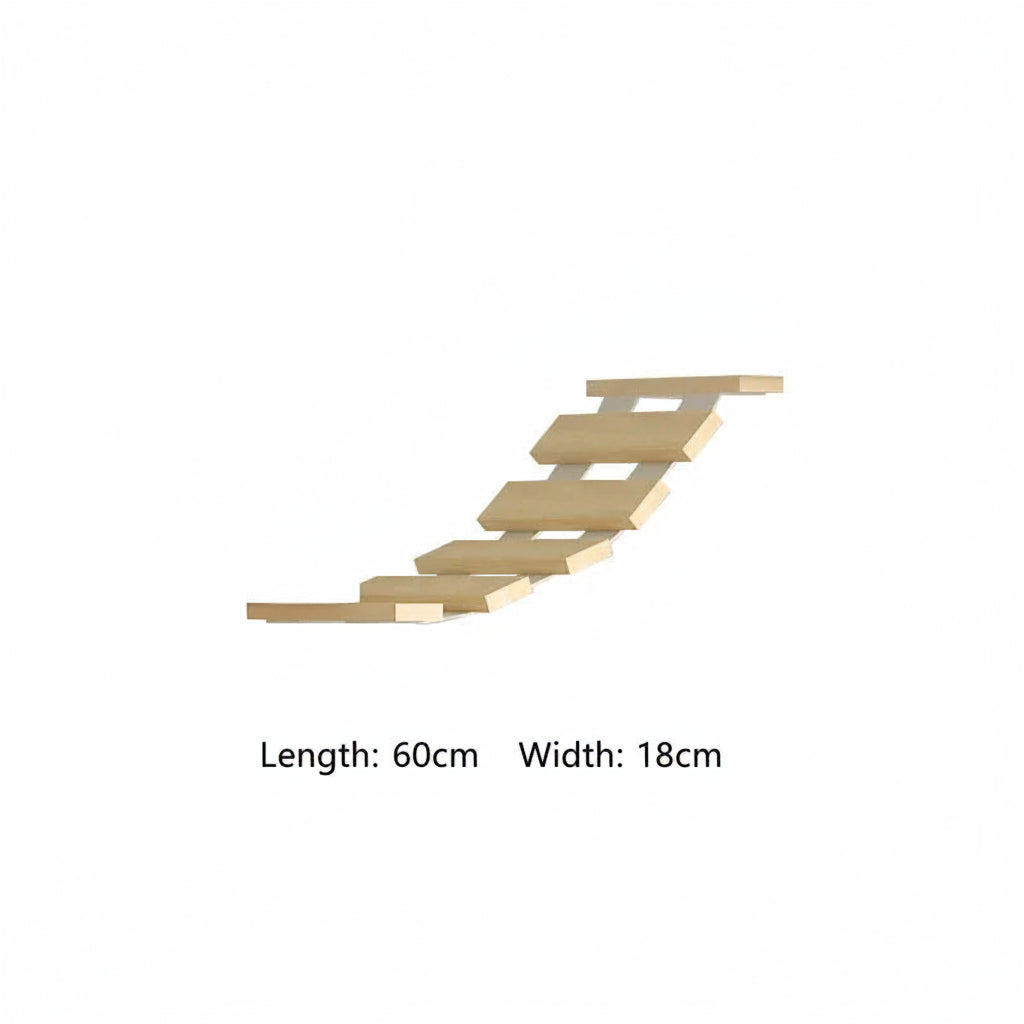 Wooden Cat House Climbing Shelf Wall Mounted Kitten Villa Floating Shelves for Sleeping and Resting Pet Wall Furniture