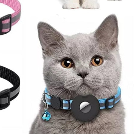 Pet Airtag Collar Nylon Ripstop Adjustable 22–35Cm Reflective Breakaway Waterproof Cat Dog Tracking Collar Lightweight | Koossa
