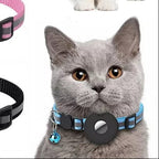 Pet Airtag Collar Nylon Ripstop Adjustable 22–35Cm Reflective Breakaway Waterproof Cat Dog Tracking Collar Lightweight | Koossa