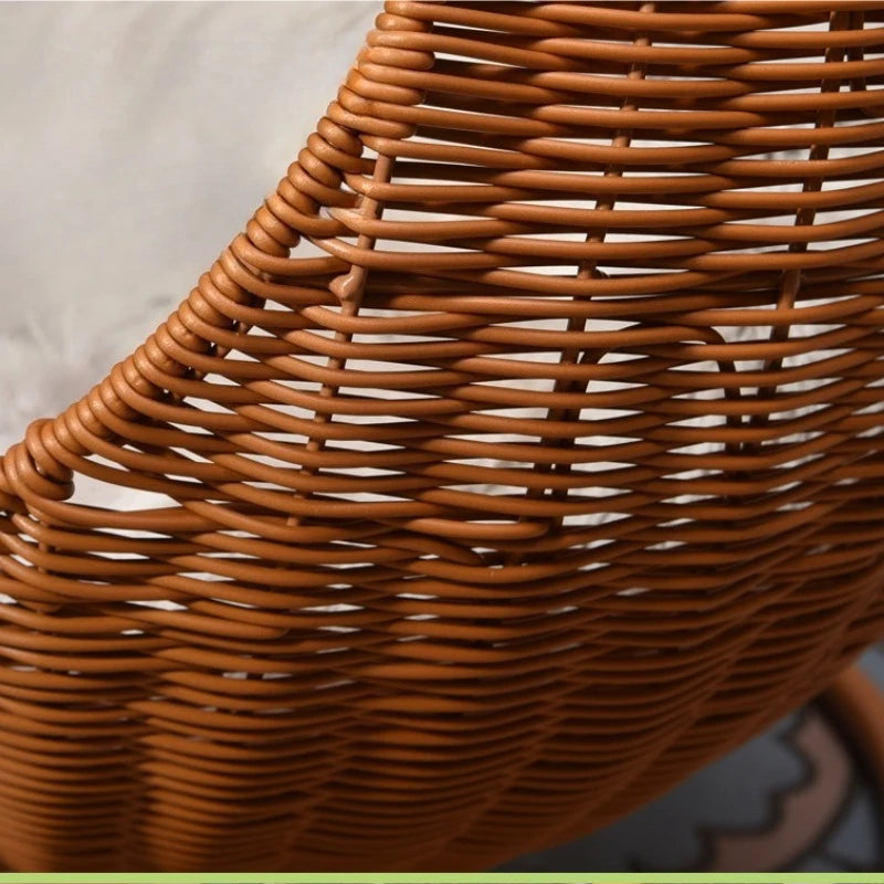 Rattan Hanging Cat Bed Soft Cushioned Cat Hammock Breathable Detachable Cats Beds Home Decor Swing Nest for Cats Small Dog