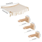 Wall-Mounted Cat Hammock Cat Tree Tower Scratching Post Star-Shaped Steps Ladder Kitten Hiding House Indoor Cats Playground