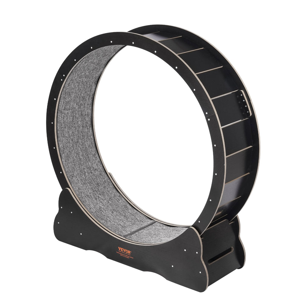 Cat Exercise Wheel 43.3' Large Cat Treadmill Wheel for Indoor Cats Black