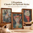 3 Pack Cardboard Cat Wall Scratcher Board, Art Wall Cat Scratcher with No-Drill Adhesive Strips, Water-Based Ink, Furniture Protector for Indoor Cats