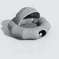 Round Cat Tunnel Nest Bed with Partial Cover and Summer Mat