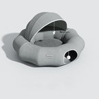 Round Cat Tunnel Nest Bed with Partial Cover and Summer Mat