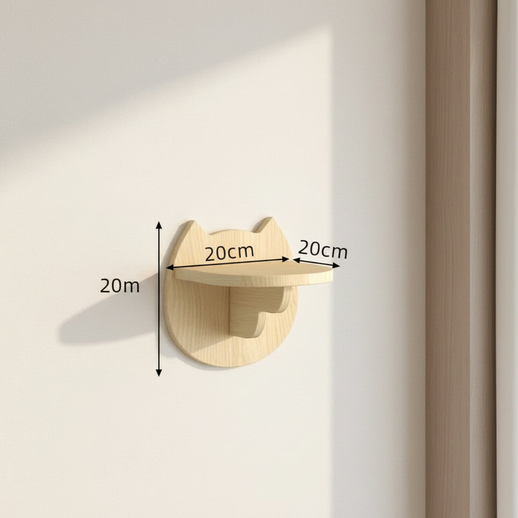 Wooden Cat House Climbing Shelf Wall Mounted Kitten Villa Floating Shelves for Sleeping and Resting Pet Wall Furniture