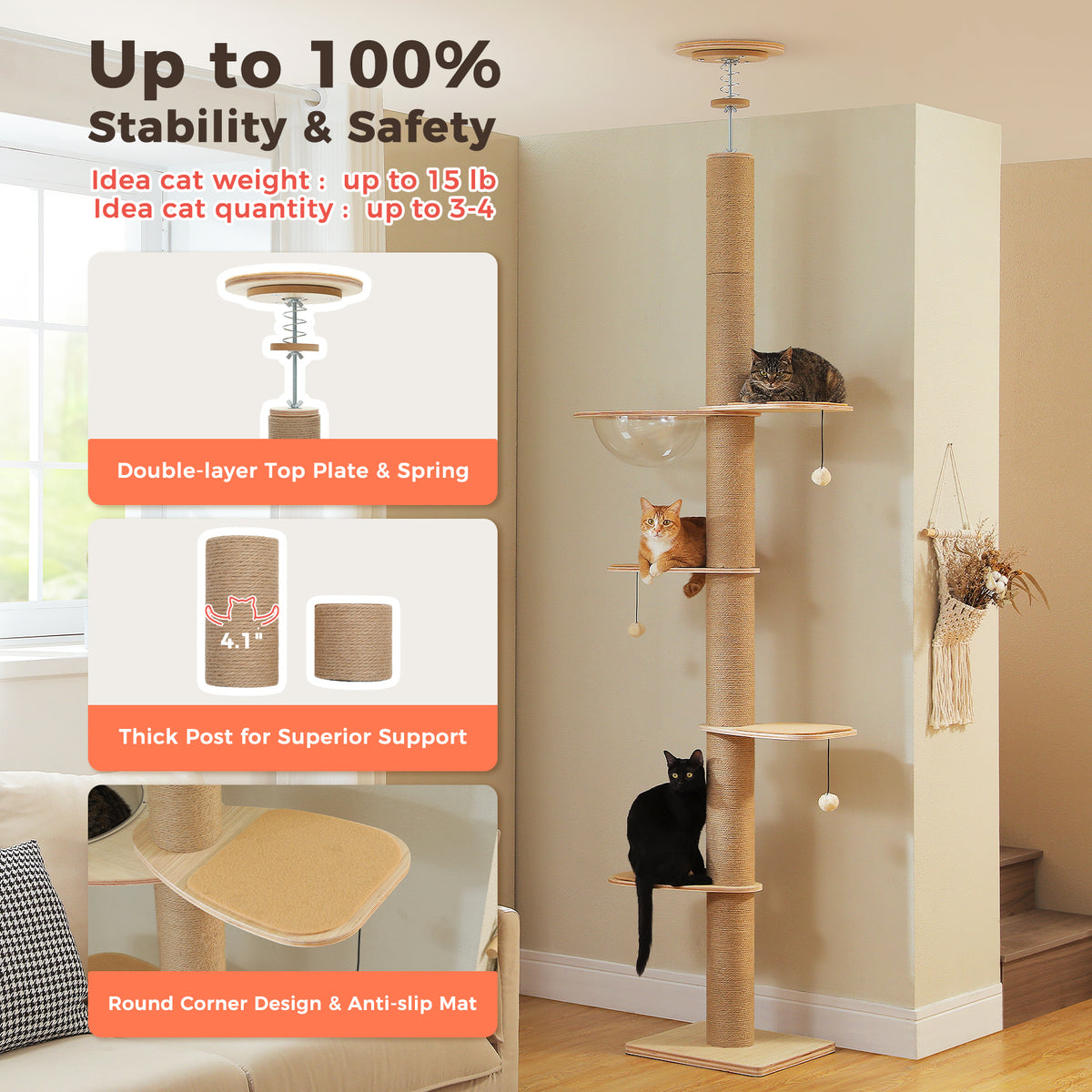 The Floor-to-Ceiling Architectural Cat Tower